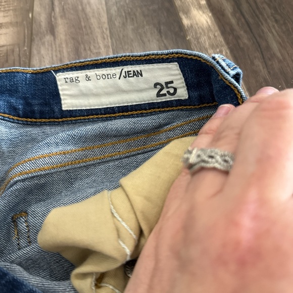 rag & bone Women's Straight Leg Jeans in Blue - Picture 2 of 5